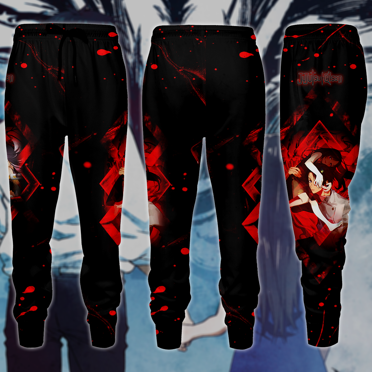 Jujutsu Kaisen Yuta & Rika Human Form 3D All Over Print T-shirt Tank Top Zip Hoodie Pullover Hoodie Hawaiian Shirt Beach Shorts Jogger Joggers S