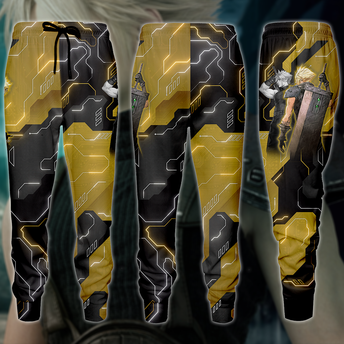 Final Fantasy VII Cloud Strife Video Game 3D All Over Print T-shirt Tank Top Zip Hoodie Pullover Hoodie Hawaiian Shirt Beach Shorts Jogger Joggers S