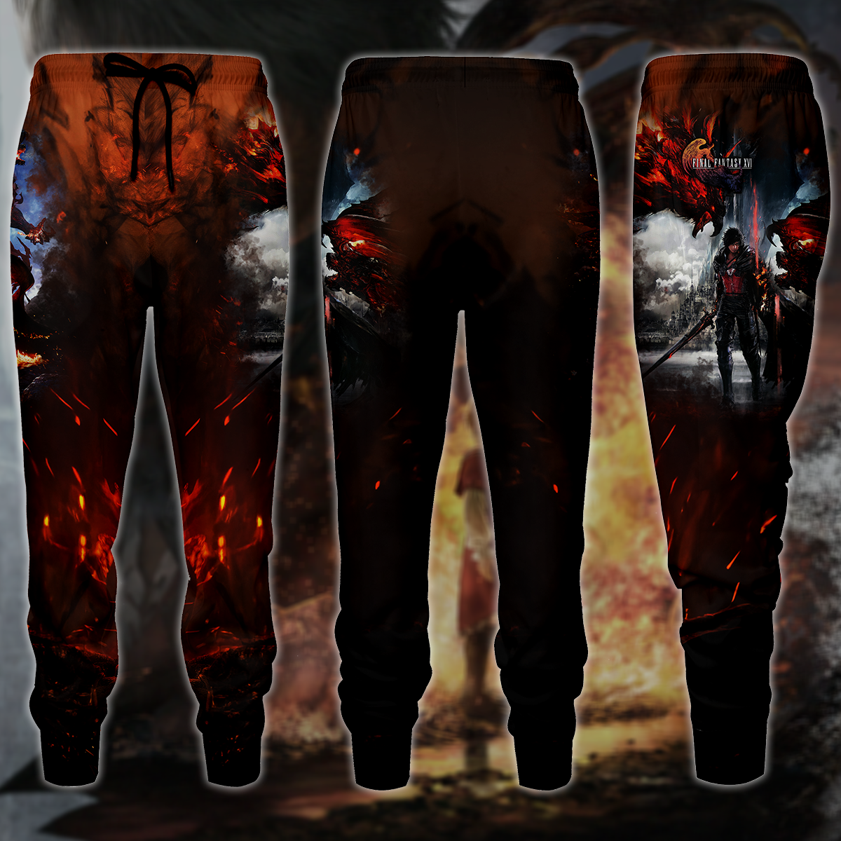 Final Fantasy XVI Video Game 3D All Over Printed T-shirt Tank Top Zip Hoodie Pullover Hoodie Hawaiian Shirt Beach Shorts Jogger Joggers S