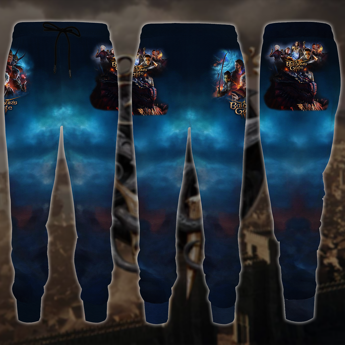Baldur's Gate 3 Video Game All-Over T-shirt Hoodie Tank Top Hawaiian Shirt Beach Shorts Joggers Joggers S