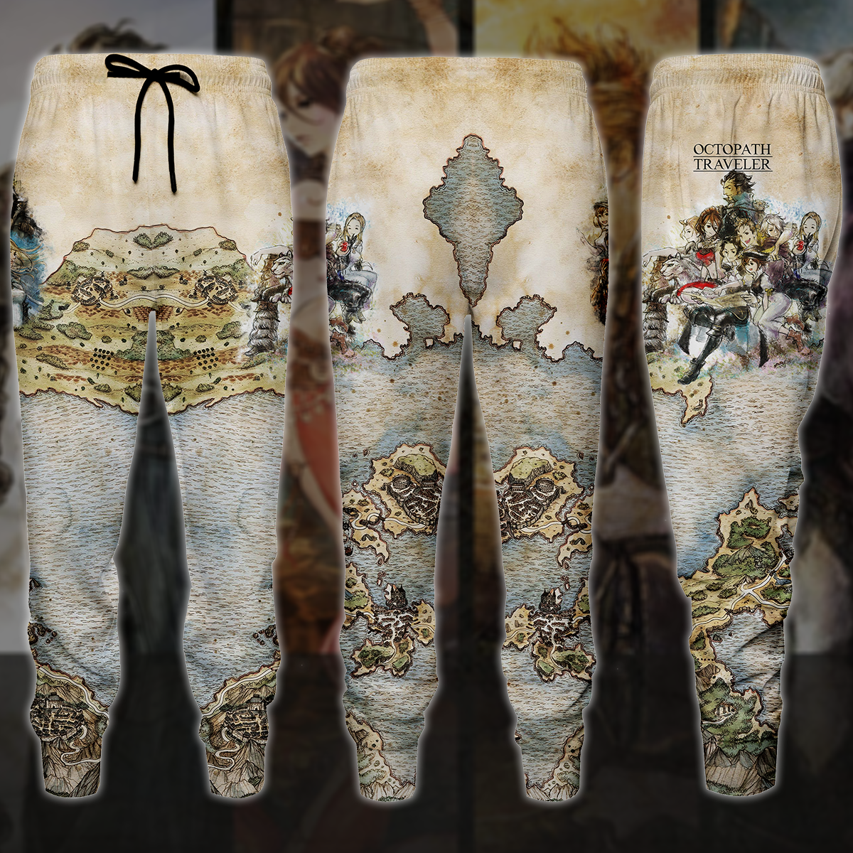 Octopath Traveler 2 Video Game 3D All Over Printed T-shirt Tank Top Zip Hoodie Pullover Hoodie Hawaiian Shirt Beach Shorts Jogger Joggers S