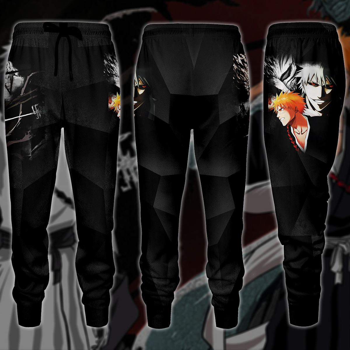 Bleach Kurosaki x Shirosaki Anime 3D All Over Print T-shirt Tank Top Zip Hoodie Pullover Hoodie Hawaiian Shirt Beach Shorts Jogger Joggers S