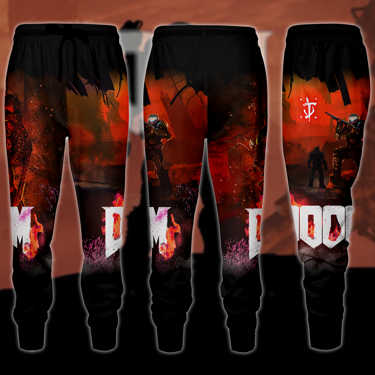 Doom Video Game 3D All Over Print T-shirt Tank Top Zip Hoodie Pullover Hoodie Hawaiian Shirt Beach Shorts Jogger Joggers S