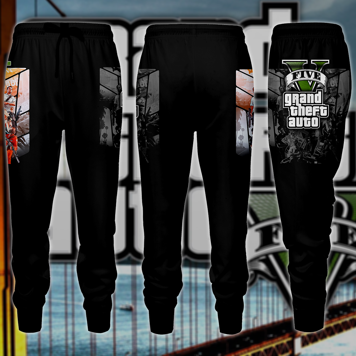 GTA Grand Theft Auto V Video Game 3D All Over Print T-shirt Tank Top Zip Hoodie Pullover Hoodie Hawaiian Shirt Beach Shorts Jogger Joggers S