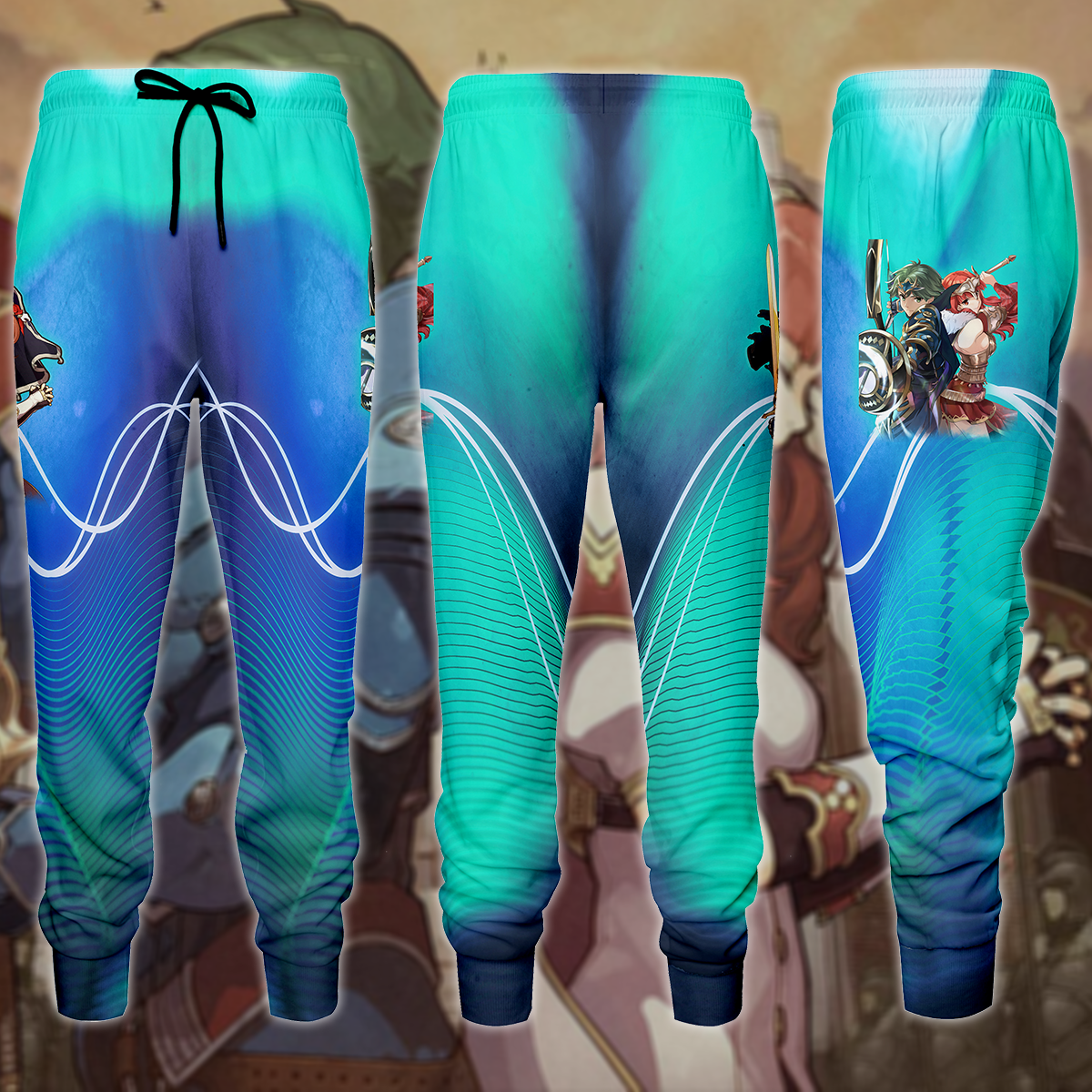 Fire Emblem Alm & Celica Video Game 3D All Over Print T-shirt Tank Top Zip Hoodie Pullover Hoodie Hawaiian Shirt Beach Shorts Jogger Joggers S