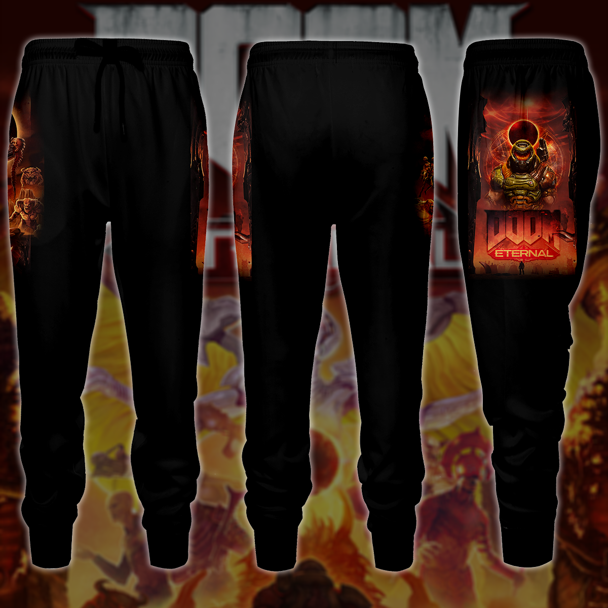 Doom Eternal Video Game All-Over T-shirt Hoodie Tank Top Hawaiian Shirt Beach Shorts Joggers Joggers S