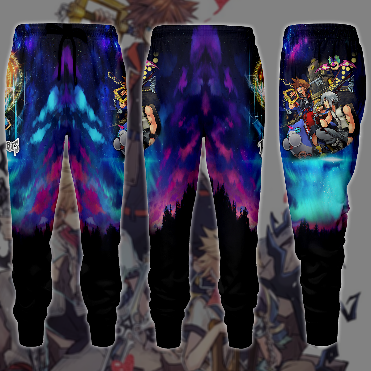 Kingdom Hearts Sora & Riku Video Game 3D All Over Printed T-shirt Tank Top Zip Hoodie Pullover Hoodie Hawaiian Shirt Beach Shorts Jogger Joggers S