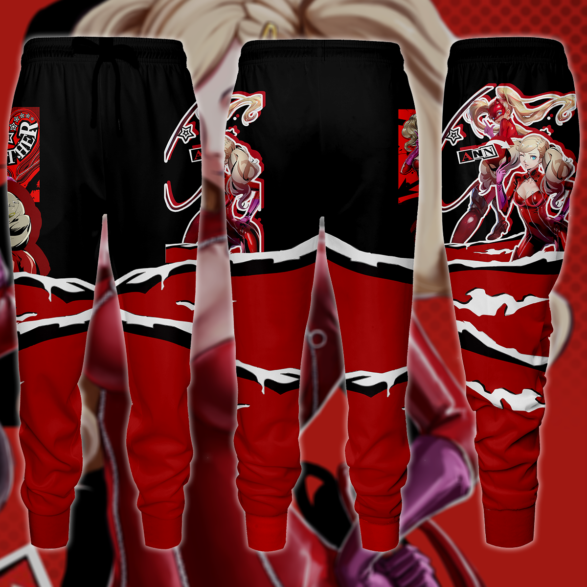 Persona 5 Strikers Ann Takamaki Video Game 3D All Over Print T-shirt Tank Top Zip Hoodie Pullover Hoodie Hawaiian Shirt Beach Shorts Jogger Joggers S