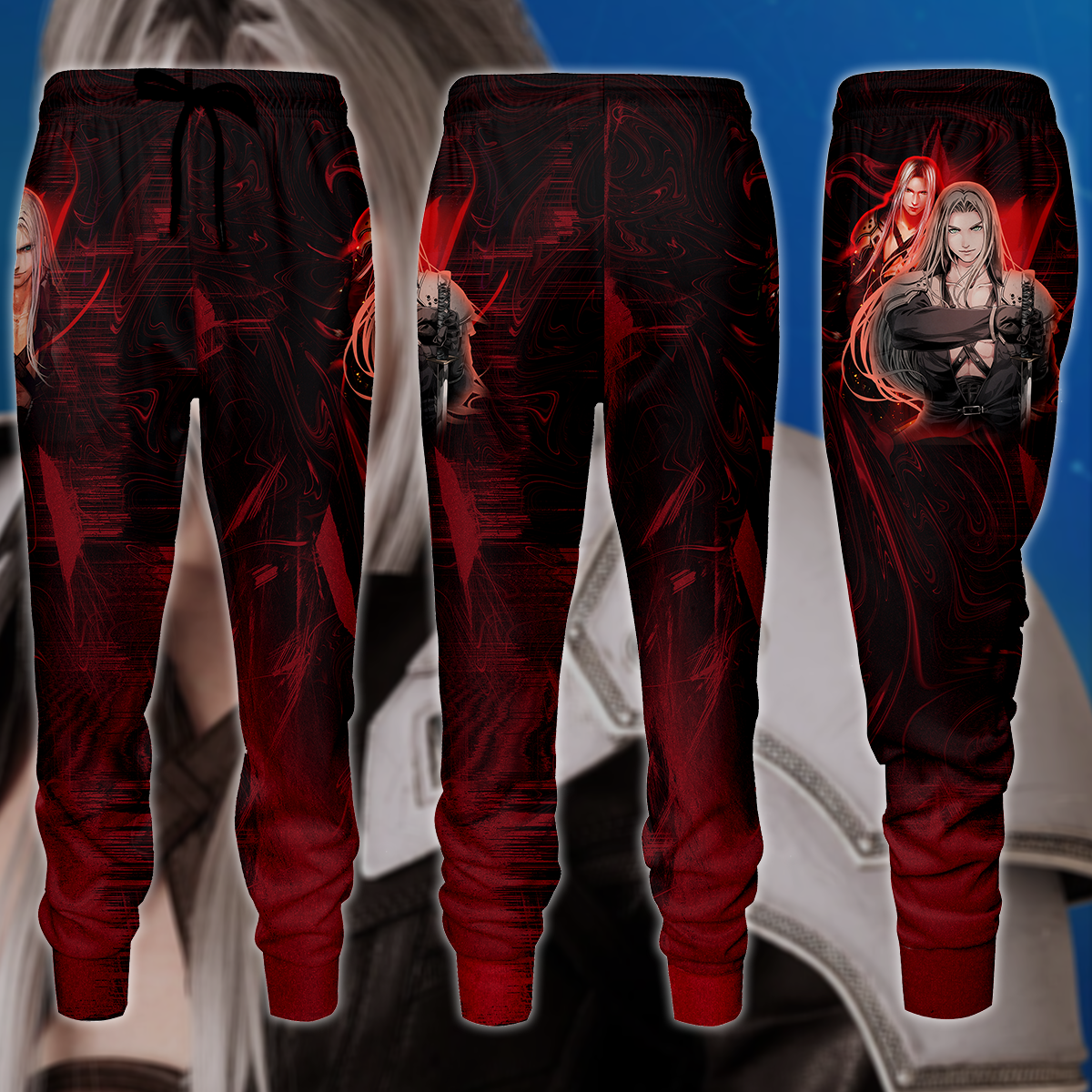 Final Fantasy VII Sephiroth Video Game 3D All Over Print T-shirt Tank Top Zip Hoodie Pullover Hoodie Hawaiian Shirt Beach Shorts Jogger Joggers S