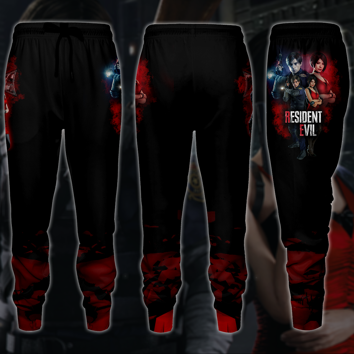 Resident Evil: Ada Wong & Leon Kennedy Video Game 3D All Over Printed T-shirt Tank Top Zip Hoodie Pullover Hoodie Hawaiian Shirt Beach Shorts Jogger Joggers S