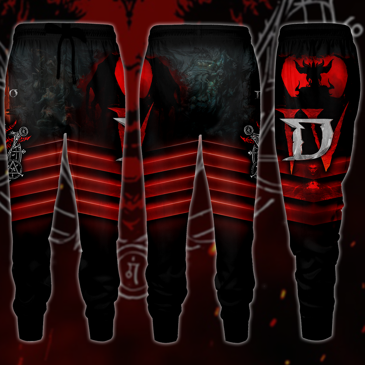 Diablo IV Video Game 3D All Over Printed T-shirt Tank Top Zip Hoodie Pullover Hoodie Hawaiian Shirt Beach Shorts Jogger Joggers S