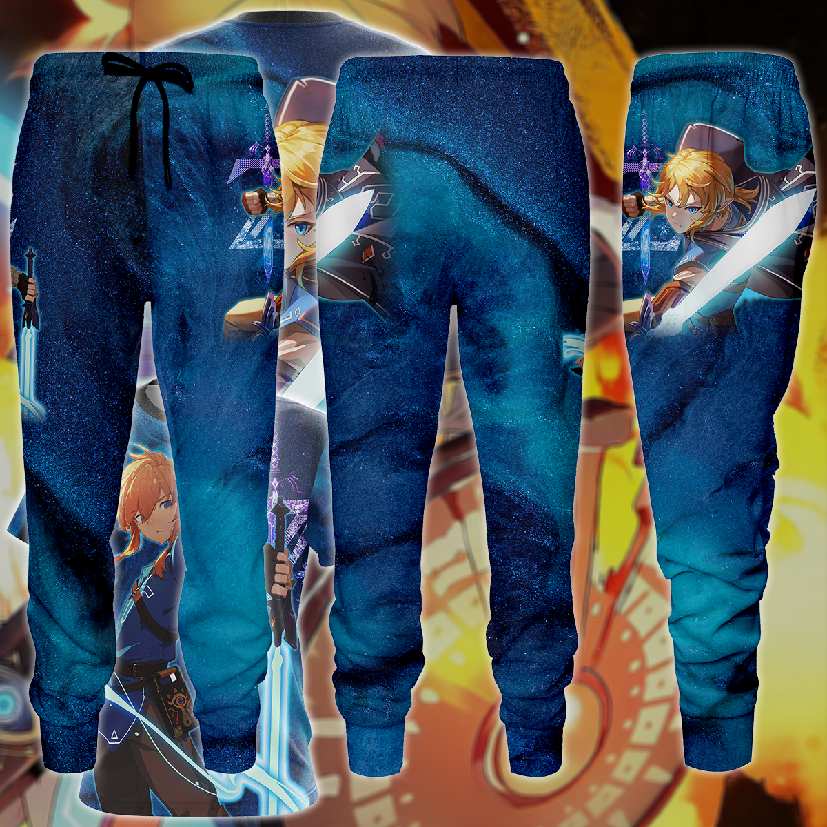 Link Legend of Zelda Video Game 3D All Over Print T-shirt Tank Top Zip Hoodie Pullover Hoodie Hawaiian Shirt Beach Shorts Jogger Joggers S