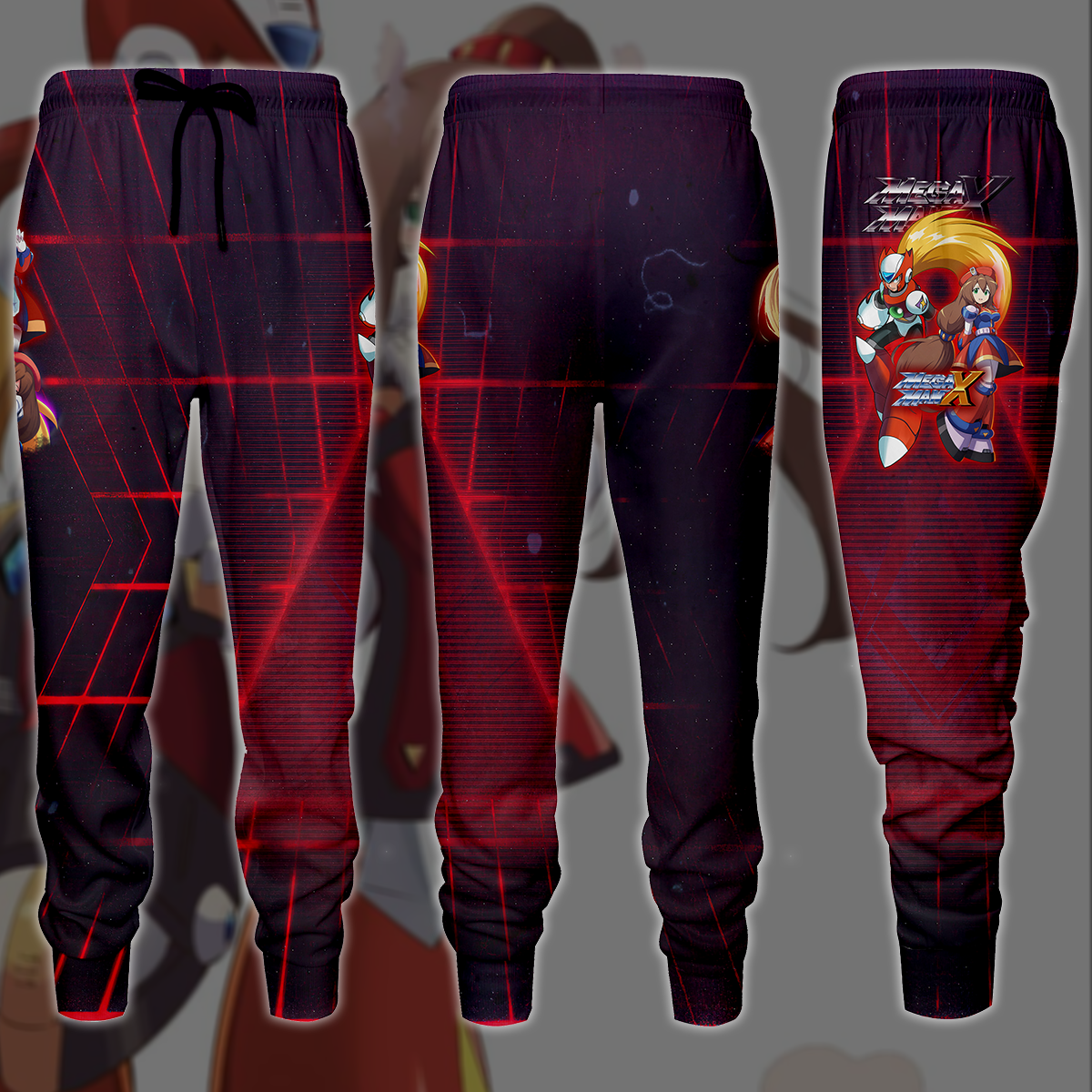 Mega Man X: Zero & Iris Video Game 3D All Over Printed T-shirt Tank Top Zip Hoodie Pullover Hoodie Hawaiian Shirt Beach Shorts Jogger Joggers S