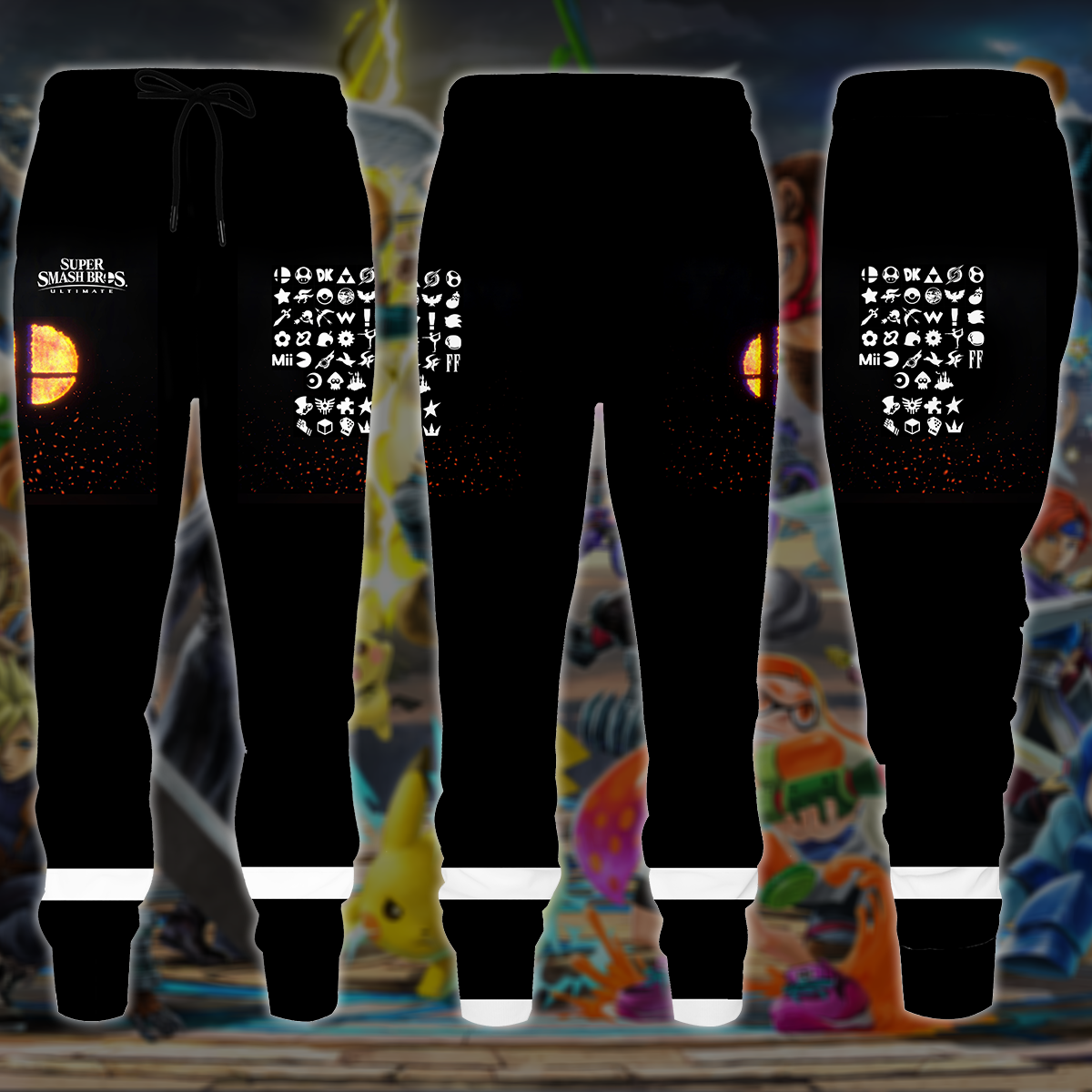 Super Smash Bros. Ultimate Video Game All Over Printed T-shirt Tank Top Zip Hoodie Pullover Hoodie Hawaiian Shirt Beach Shorts Joggers Joggers S
