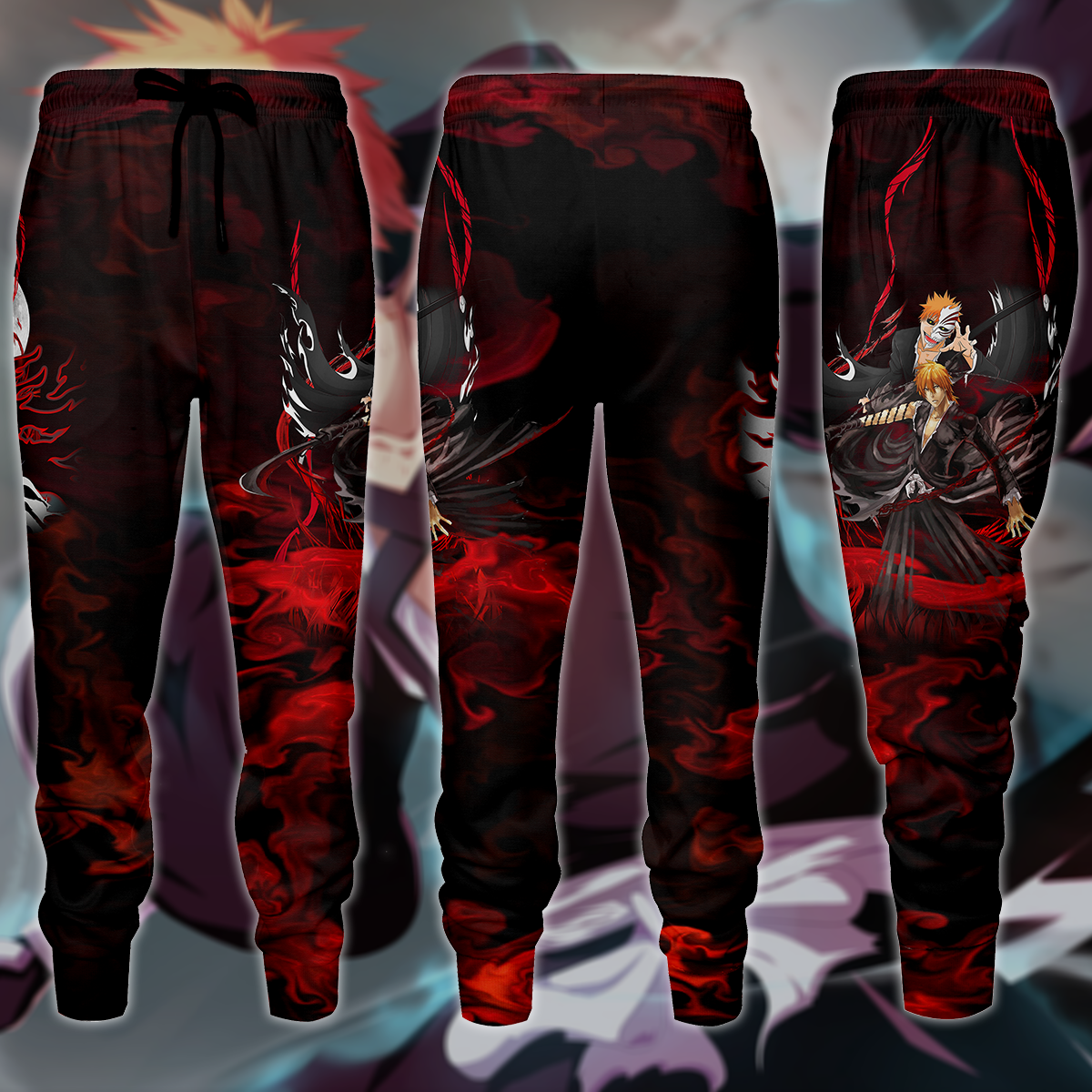 Bleach Ichigo Kurasaki Anime Manga 3D All Over Print T-shirt Tank Top Zip Hoodie Pullover Hoodie Hawaiian Shirt Beach Shorts Jogger Joggers S