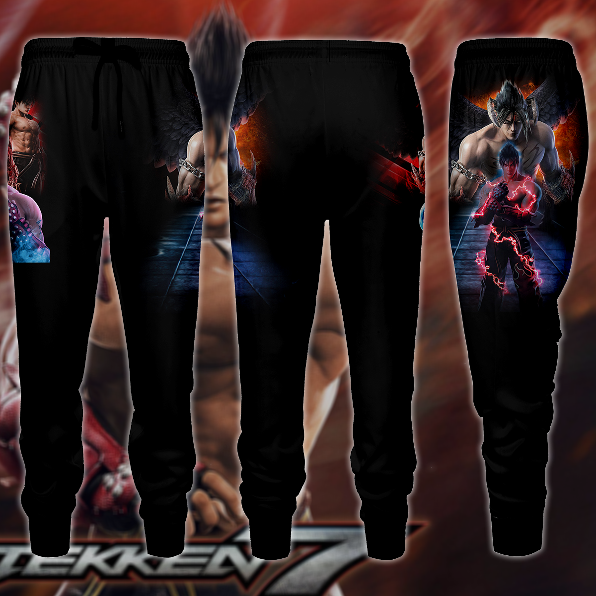 Tekken Jin Kazama Video Game 3D All Over Print T-shirt Tank Top Zip Hoodie Pullover Hoodie Hawaiian Shirt Beach Shorts Jogger Joggers S