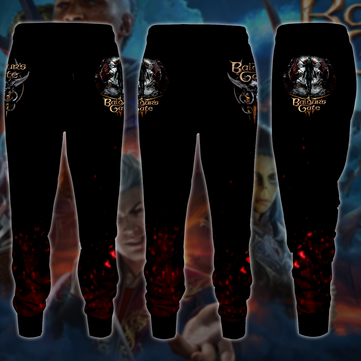 Baldur's Gate 3 Video Game All-Over T-shirt Hoodie Tank Top Hawaiian Shirt Beach Shorts Joggers Joggers S