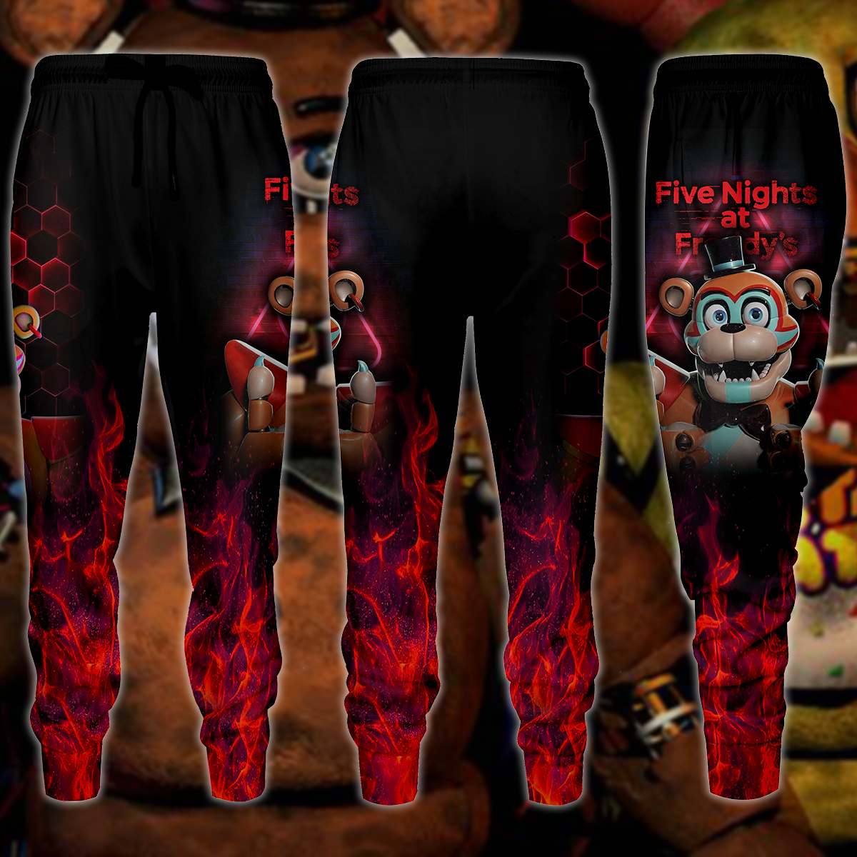 Five Nights at Freddy's: Security Breach Video Game 3D All Over Print T-shirt Tank Top Zip Hoodie Pullover Hoodie Hawaiian Shirt Beach Shorts Jogger Joggers S