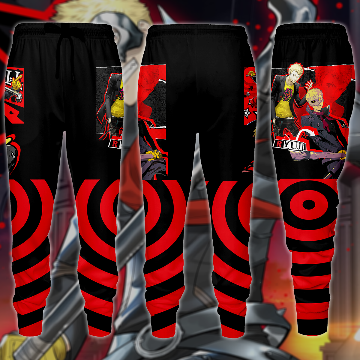 Persona 5 Strikers Ryuji Sakamoto Video Game 3D All Over Print T-shirt Tank Top Zip Hoodie Pullover Hoodie Hawaiian Shirt Beach Shorts Jogger Joggers S