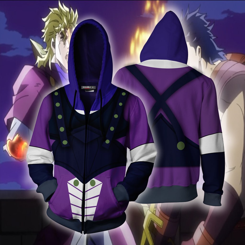 JoJoäó»s Bizarre Adventure: Phantom Blood Dio Brando Cosplay Zip Up Hoodie Jacket XS