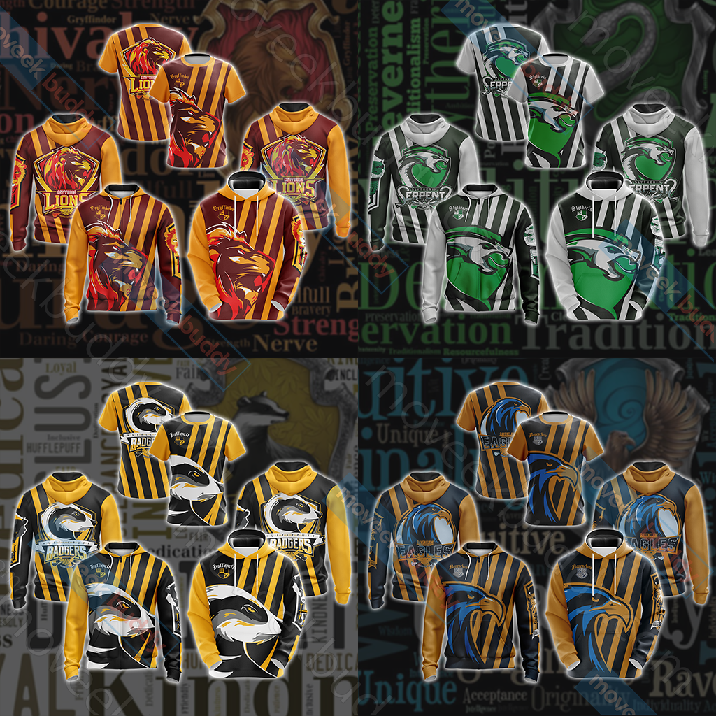 Slytherin Serpent Quiddicth Team Harry Potter New Style Unisex 3D T-shirt