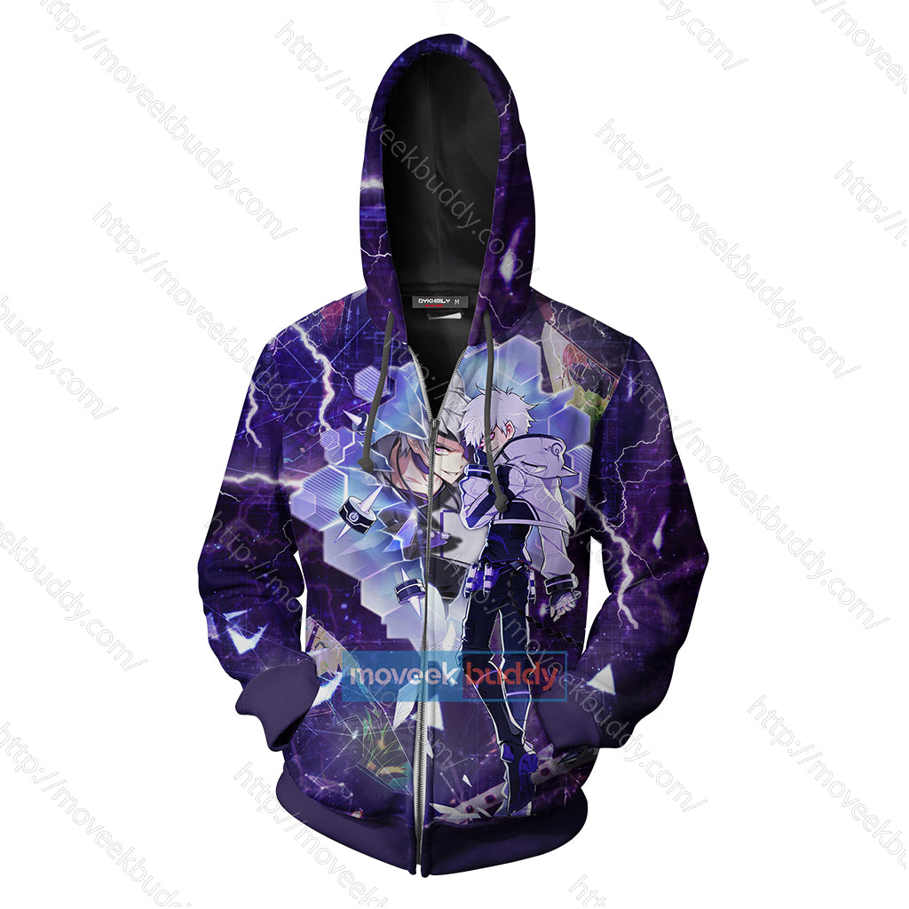 Elsword Add Cosplay New Zip Up Hoodie Jacket