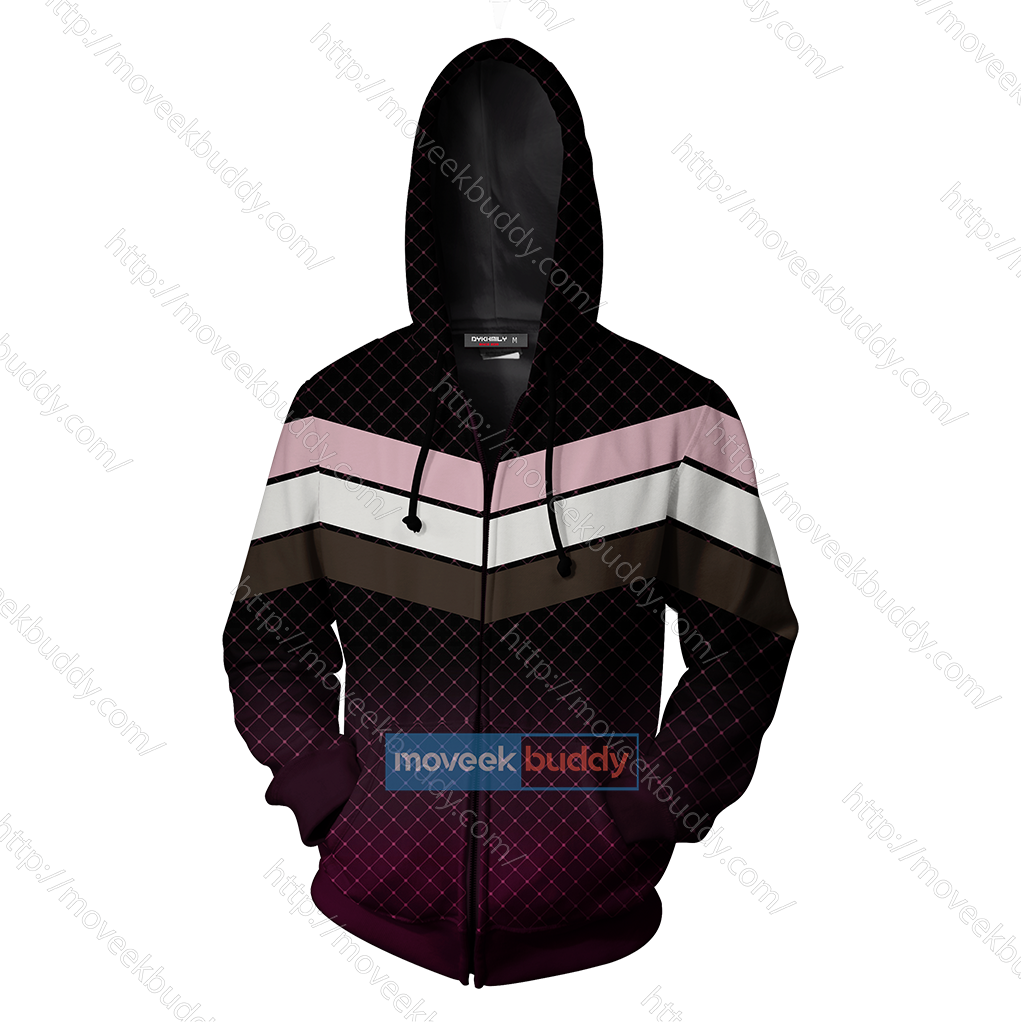 RWBY Neo Neopolitan Cosplay Zip Up Hoodie