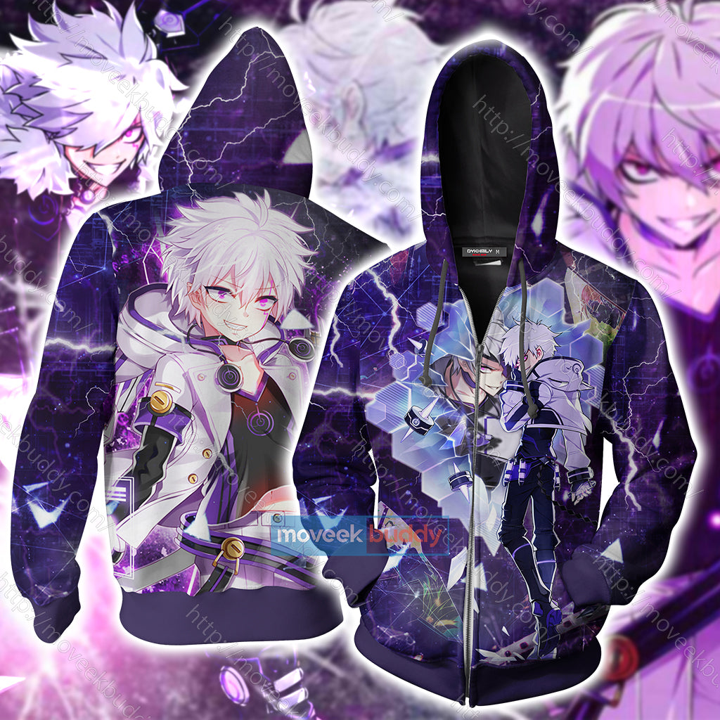 Elsword Add Cosplay New Zip Up Hoodie Jacket XS