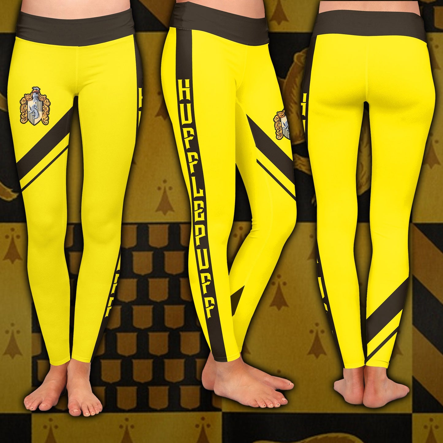Hufflepuff House (Harry Potter) 3D Leggings S