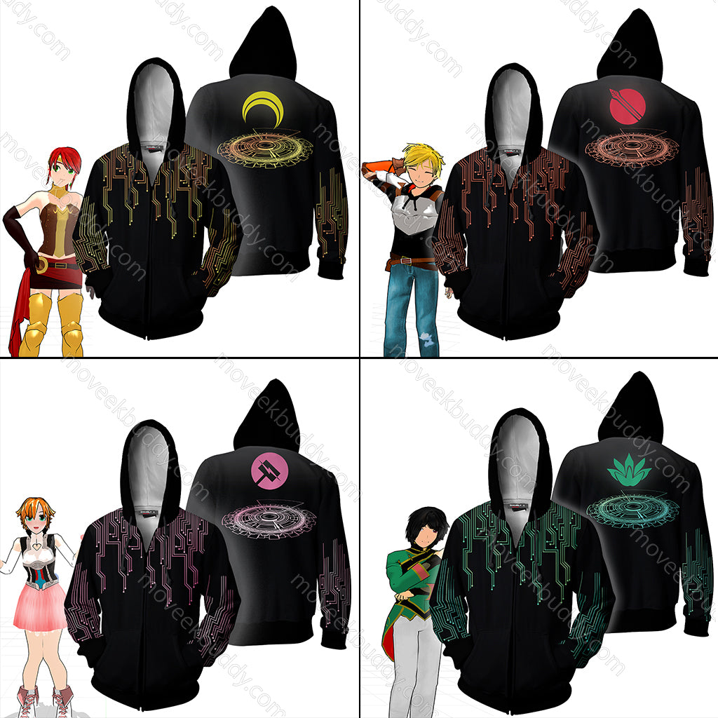RWBY Team JNPR Pyrrha Nikos Zip Up Hoodie