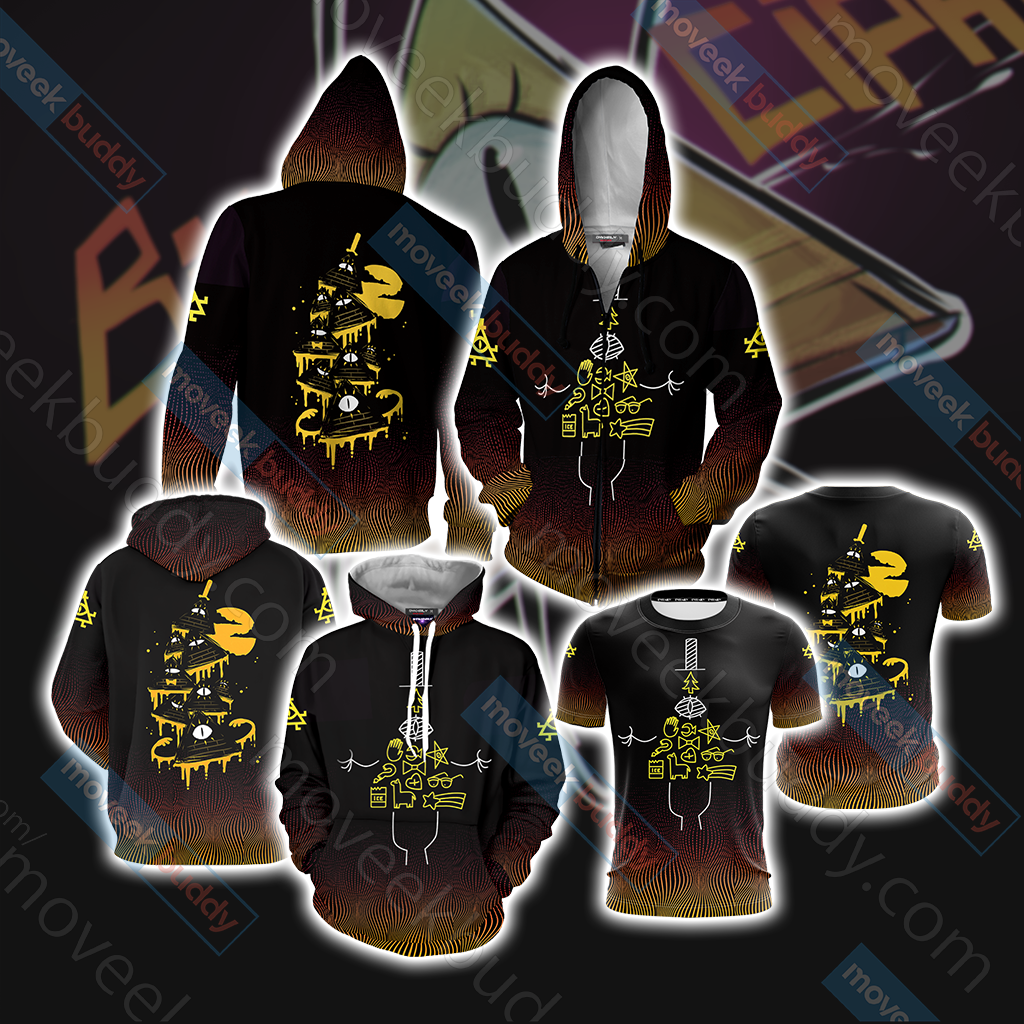 Gravity Falls - Bill Cipher Wheel New Version Unisex 3D T-shirt