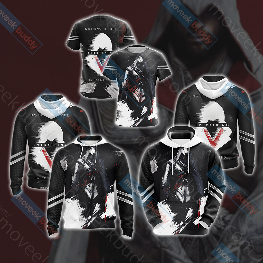 Assassin's Creed Nothing Is True Averything Is Permitted Unisex 3D T-shirt