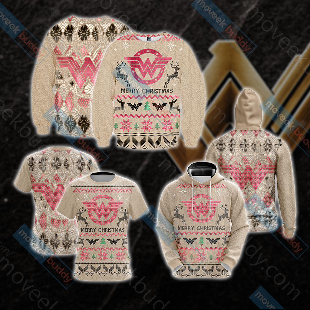 Wonderwoman Knitting Style Unisex 3D Sweater