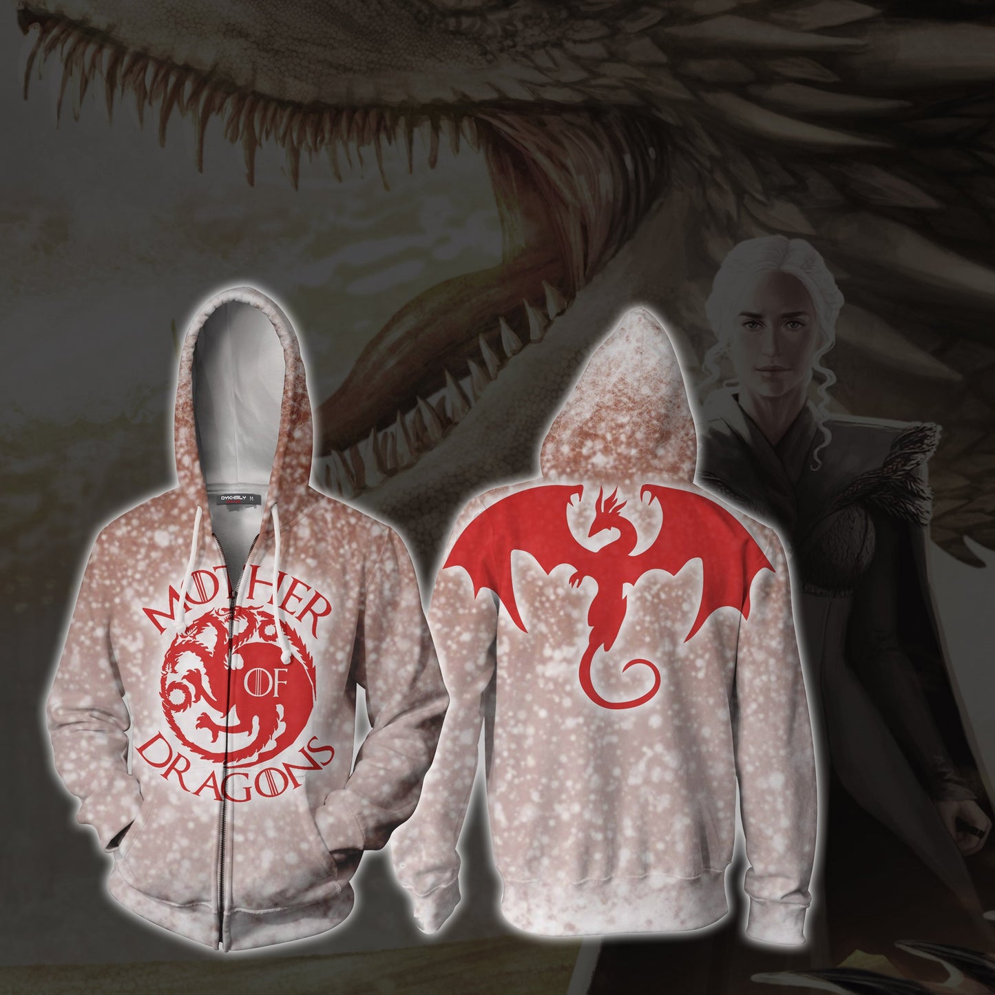 Mother Of Dragons Game Of Thrones Zip Up Hoodie XS