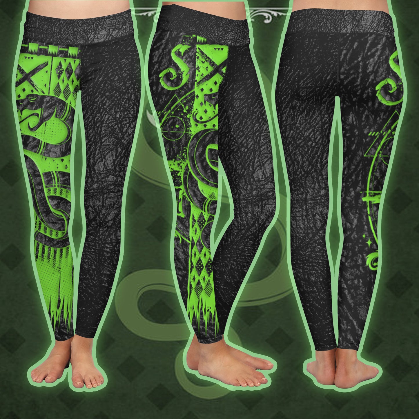 The Slytherin Snake Harry Potter Leggings S