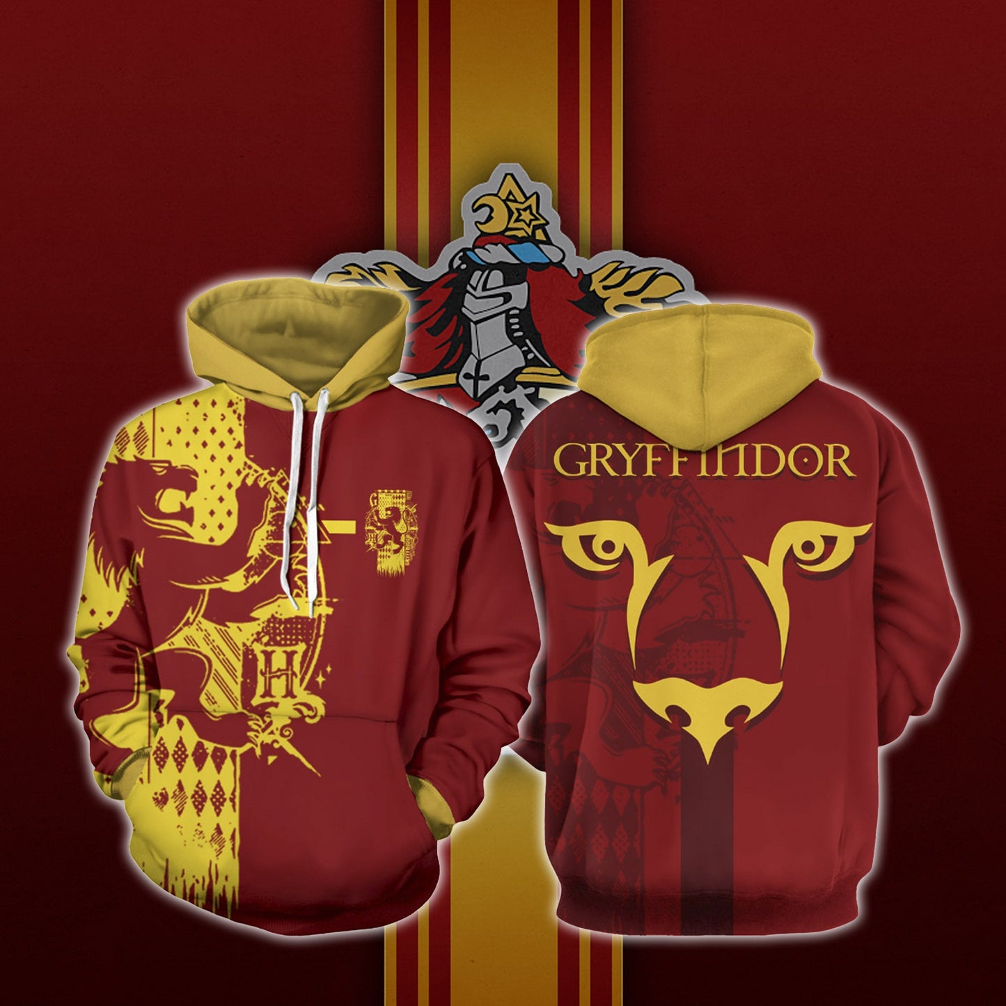 Quidditch Gryffindor Harry Potter Unisex 3D T-shirt Hoodie S