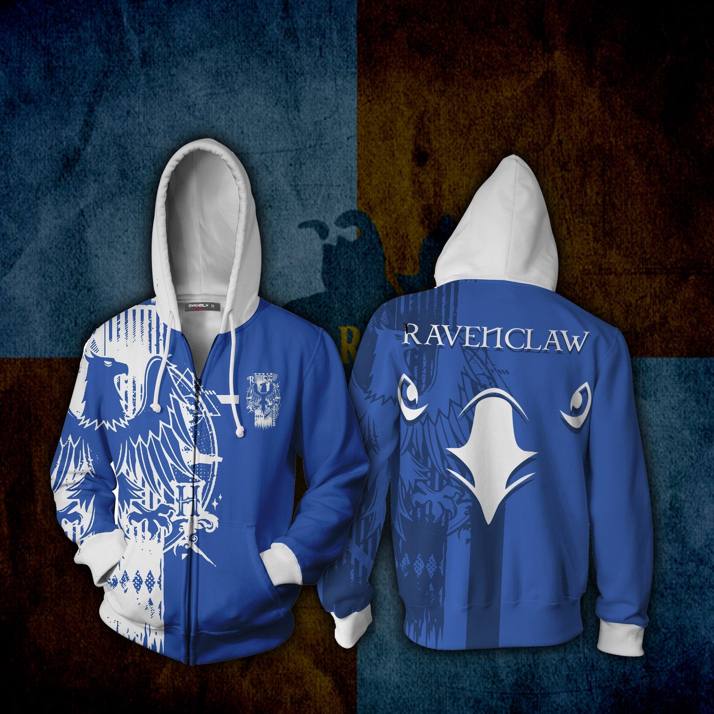 Quidditch Ravenclaw Harry Potter Unisex 3D T-shirt Zip Hoodie XS