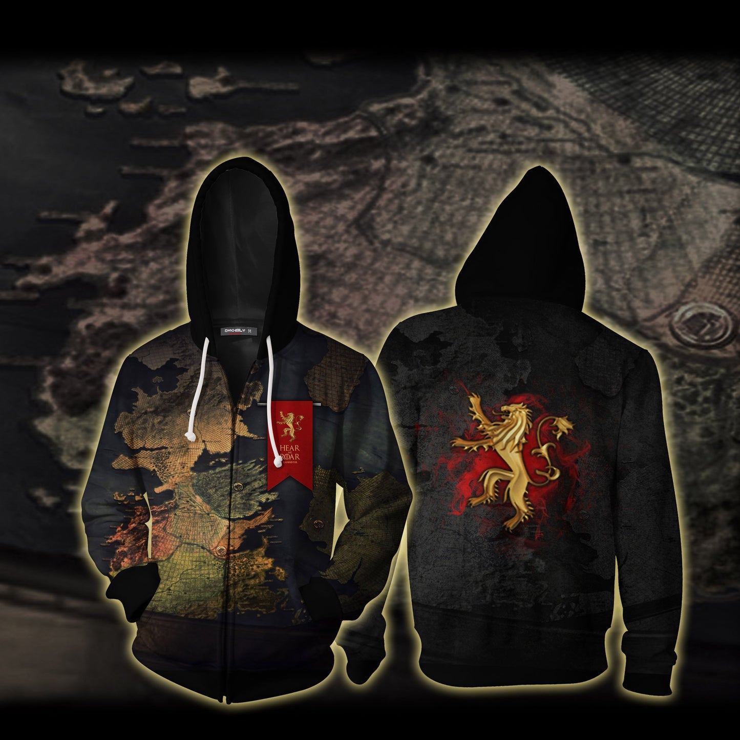 Hear Me Roar Lannister Game Of Thrones Zip Up Hoodie XS