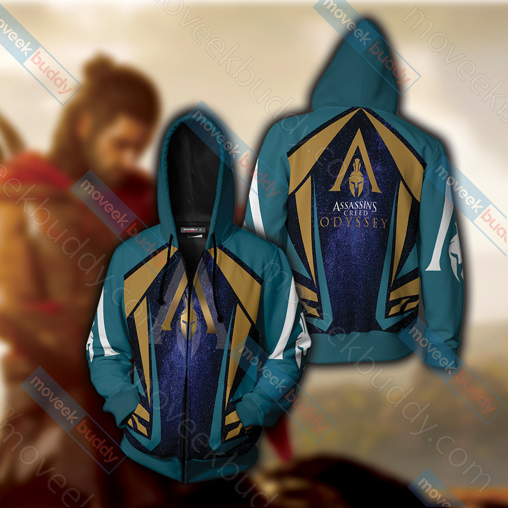 Assassin's Creed Odyssey Unisex 3D T-shirt Zip Hoodie XS