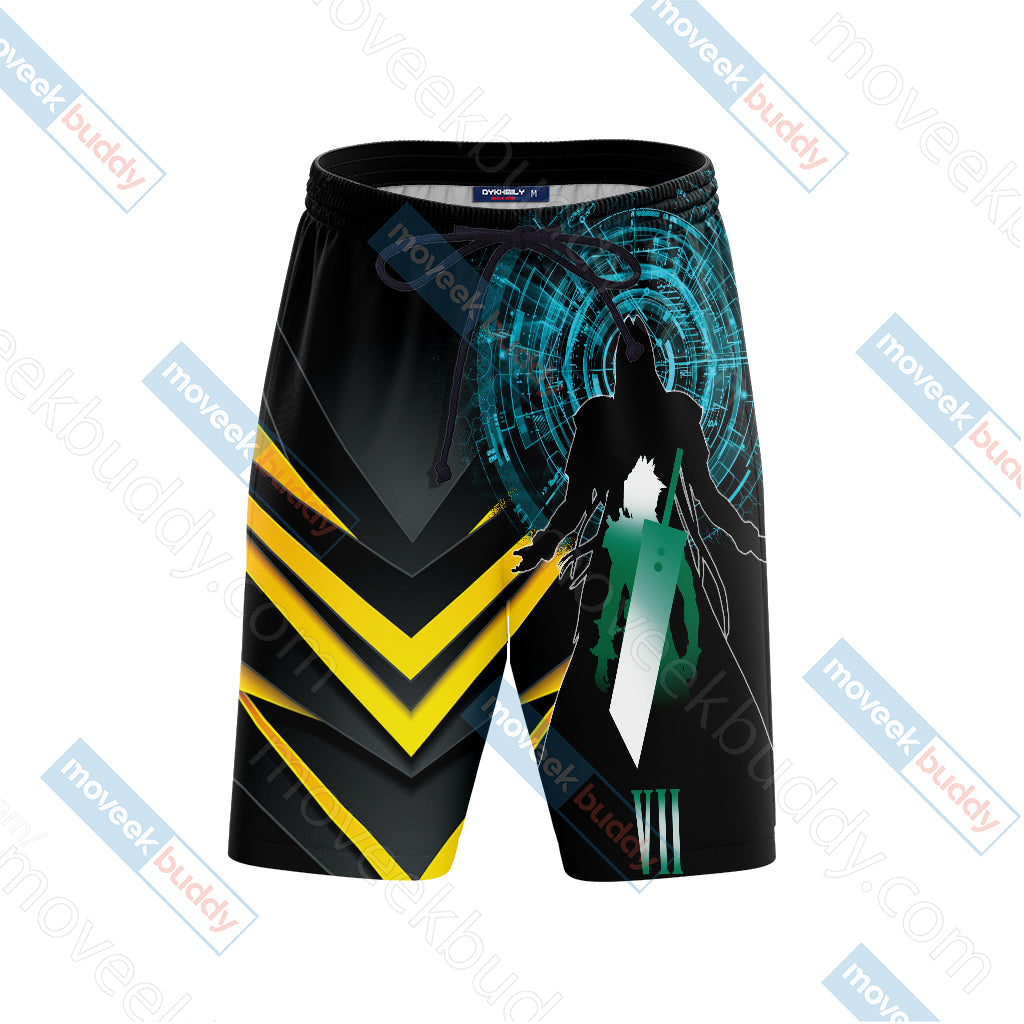 Final Fantasy 7 Cloud Strife New 3D Beach Shorts