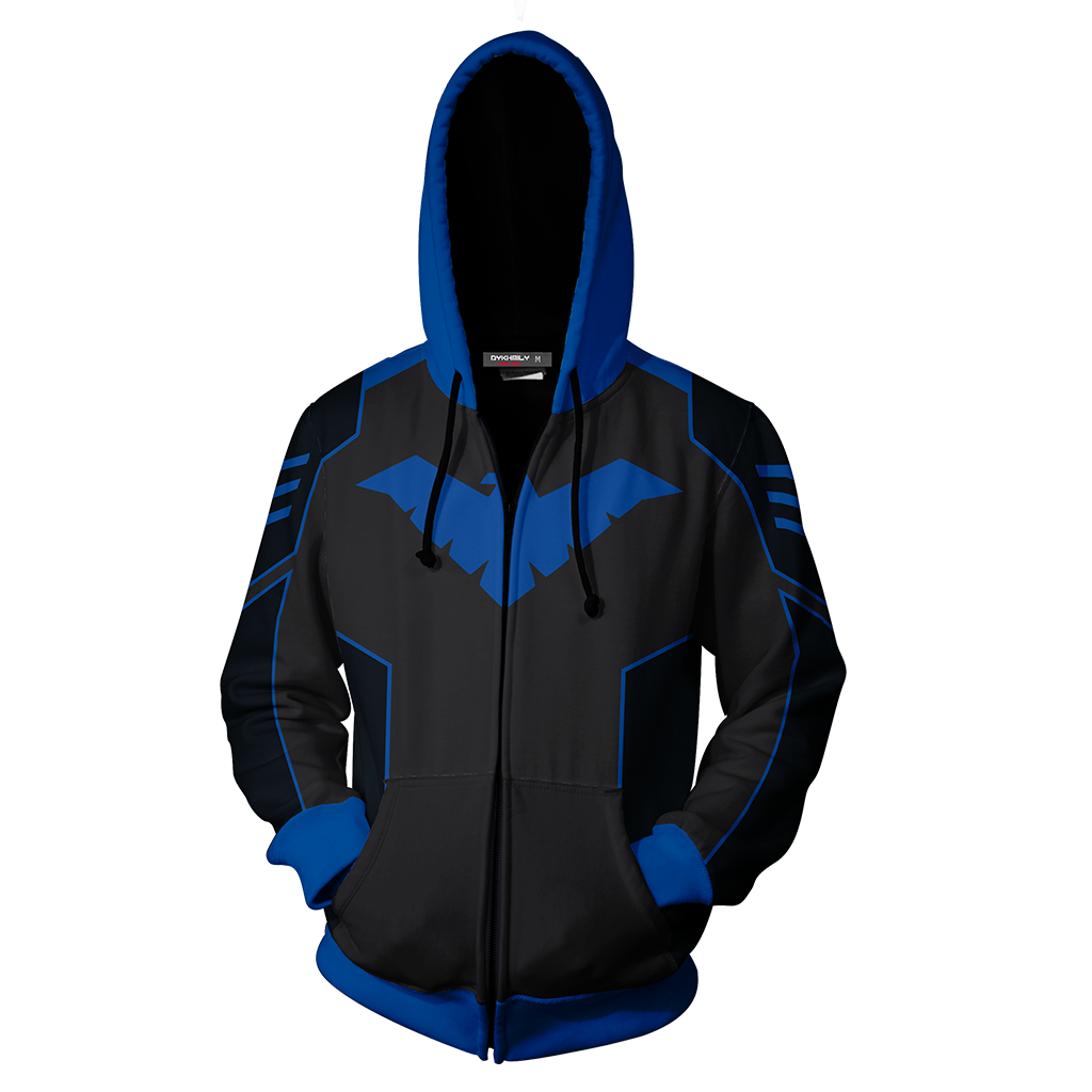 Nightwing Cosplay Zip Up Hoodie Jacket