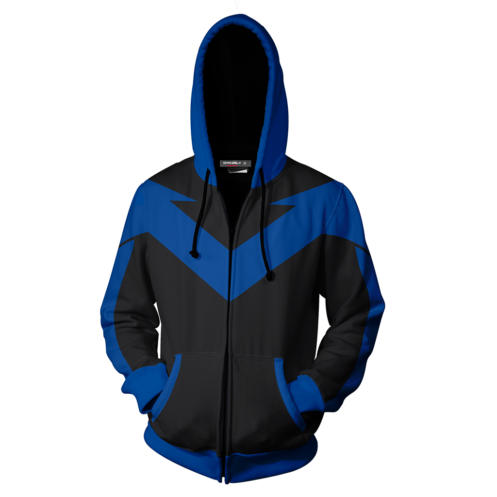 Nightwing Cosplay Zip Up Hoodie Jacket