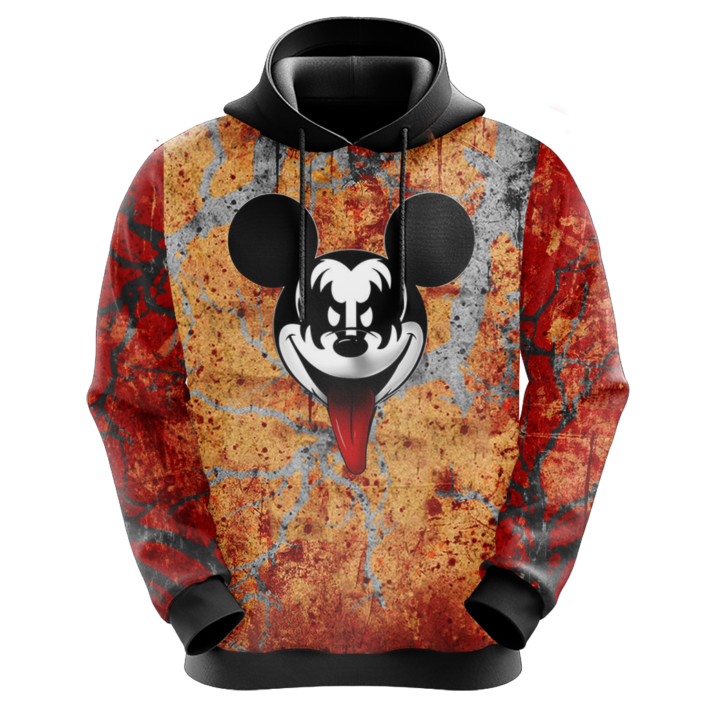 Kiss band x Disney character Unisex 3D T-shirt