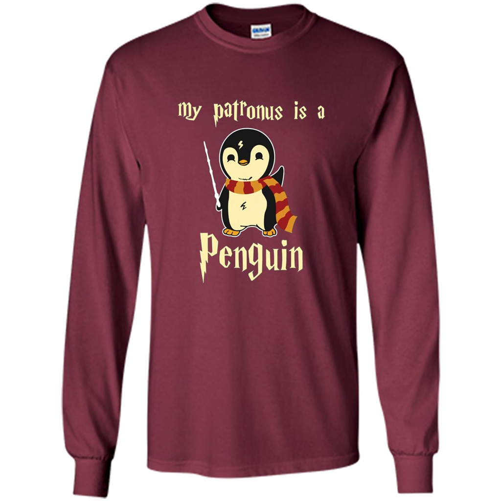 Penguin T-Shirt My Patronus Is A Penguin Hot 2017 T-Shirt Maroon S