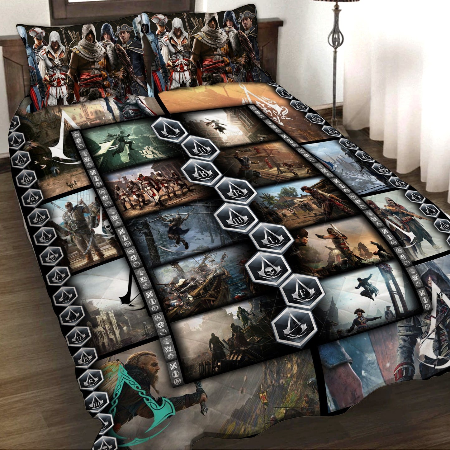 Assassin's Creed All Games 3D Quilt Set Quilt Set Twin (150x180CM)