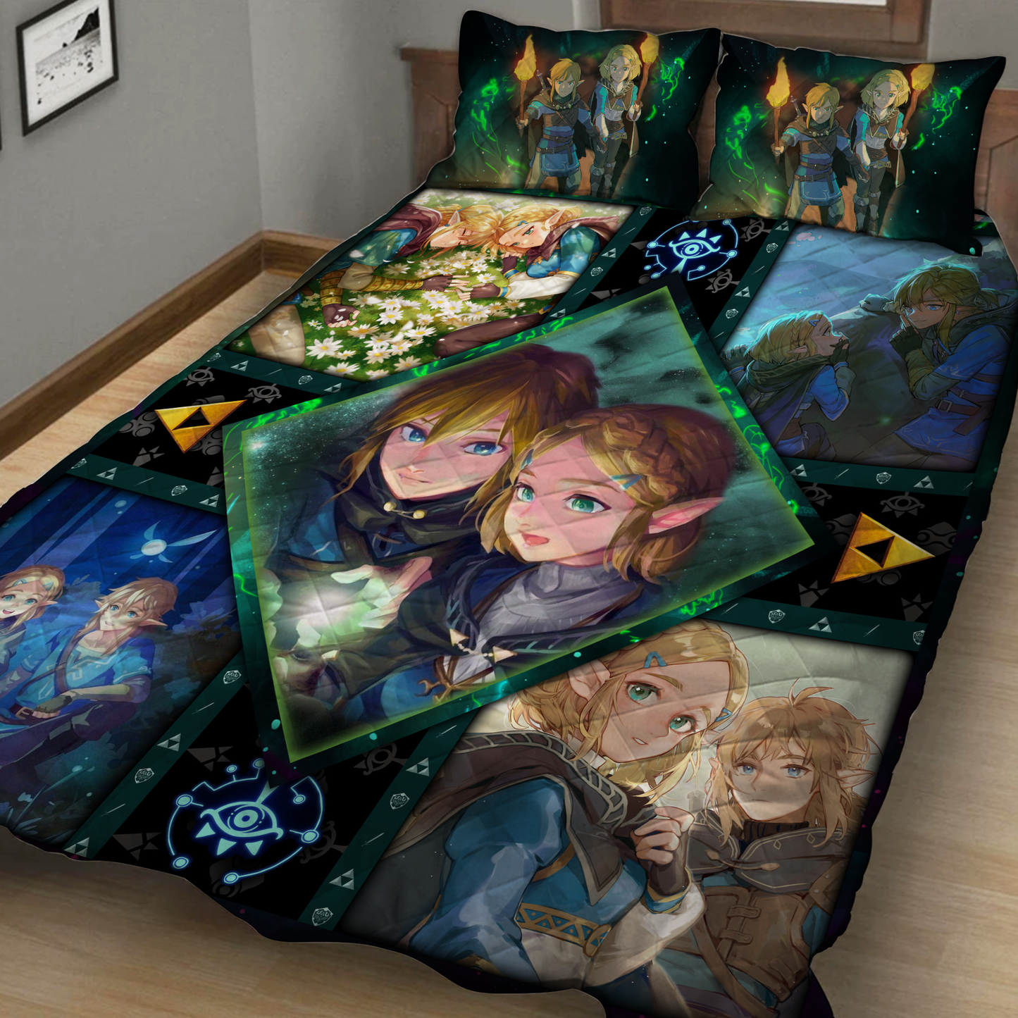 Link and Zelda The Legend of Zelda Quilt Blanket Quilt Set