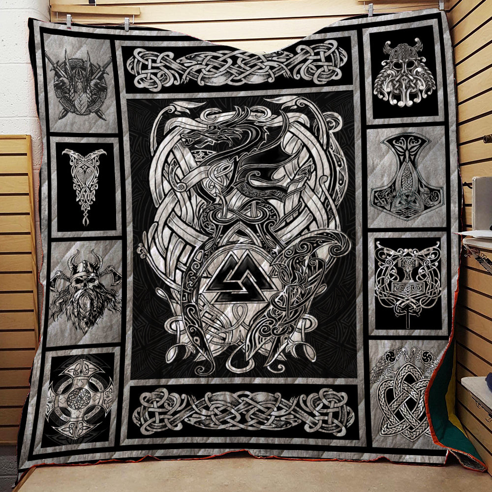 Viking Symbols Fox 3D Quilt Set Single Quilt Twin (150x180CM)