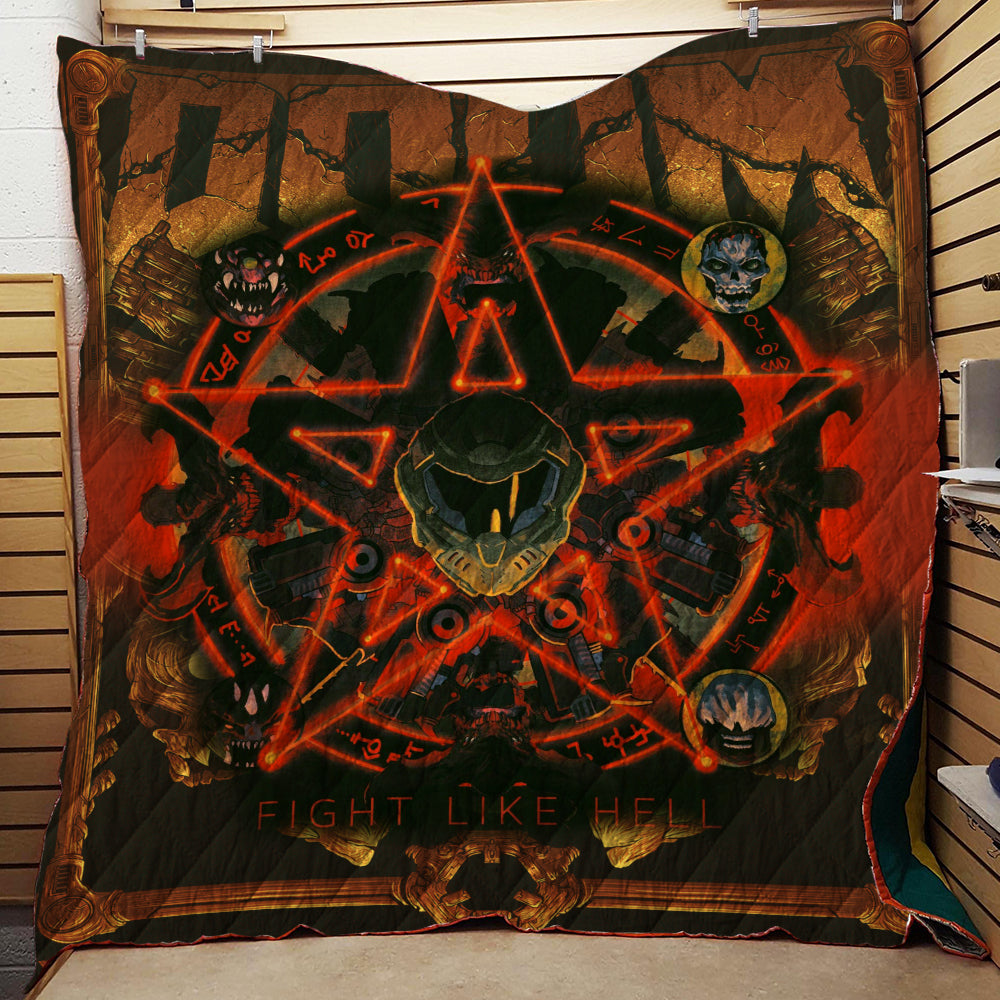 Doom 3D Quilt Set Single Quilt Twin (150x180CM)