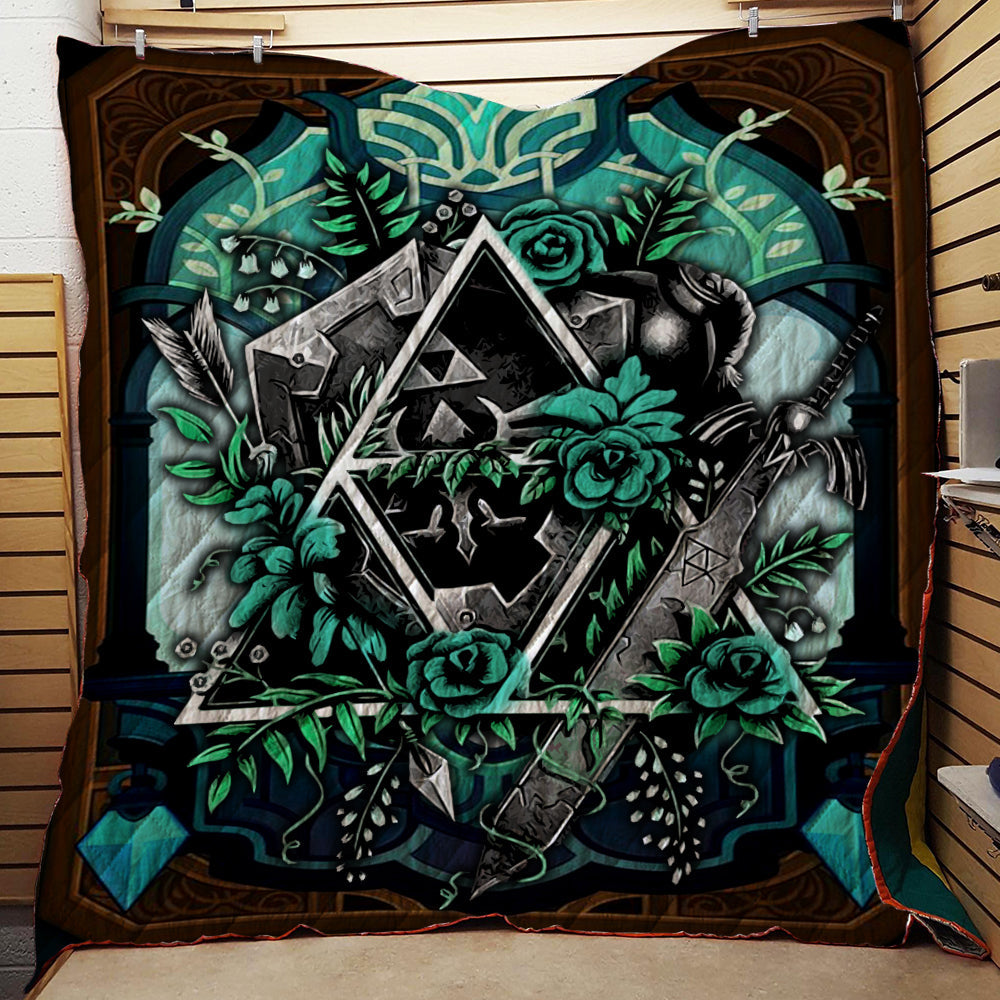 The Legend Of Zelda Green 3D Quilt Set Single Quilt Twin (150x180CM)