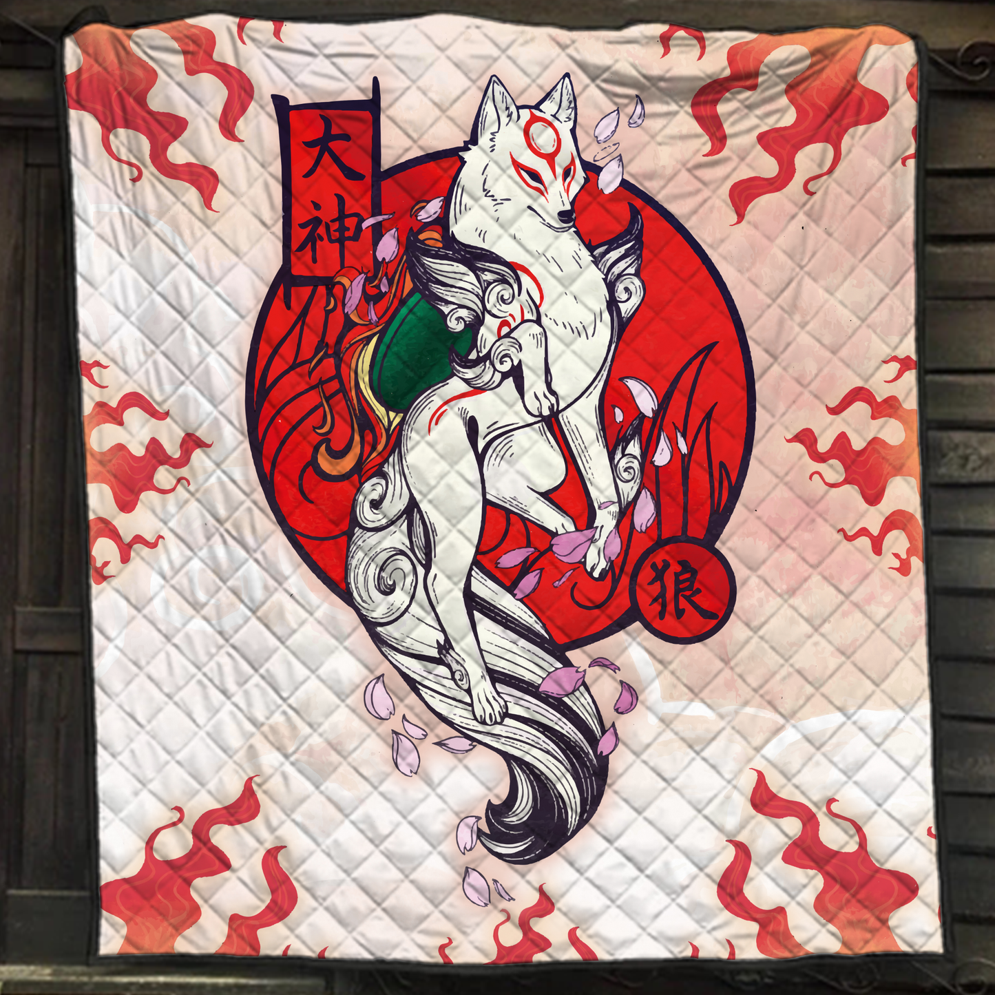 Okami Fox 3D Quilt Set Single Quilt Twin (150x180CM)